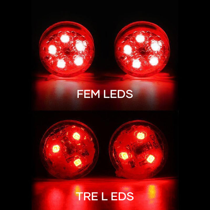 "Universell LED dörrvarningslampa för bil, röd/blå, 2-pack, mot olyckor. Små, vattentäta, enkel installation, ABS-plast."