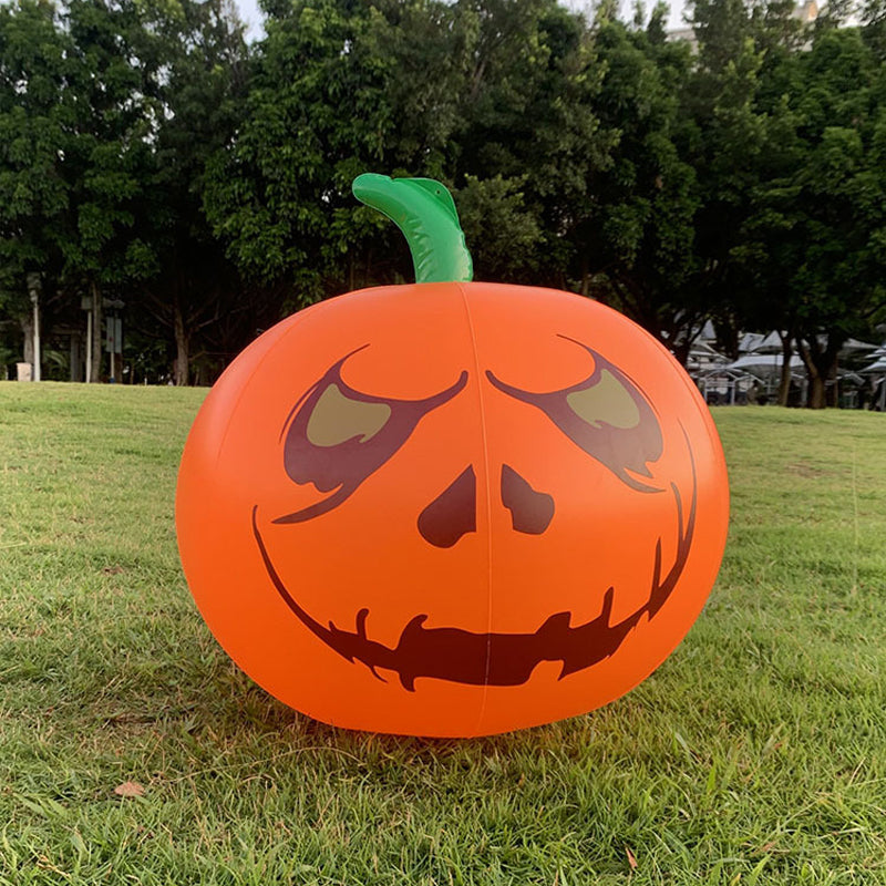 "Uppblåsbar LED-pumpa med färgskiftande ljus, perfekt för Halloween. Vattentät design för utomhusanvändning."