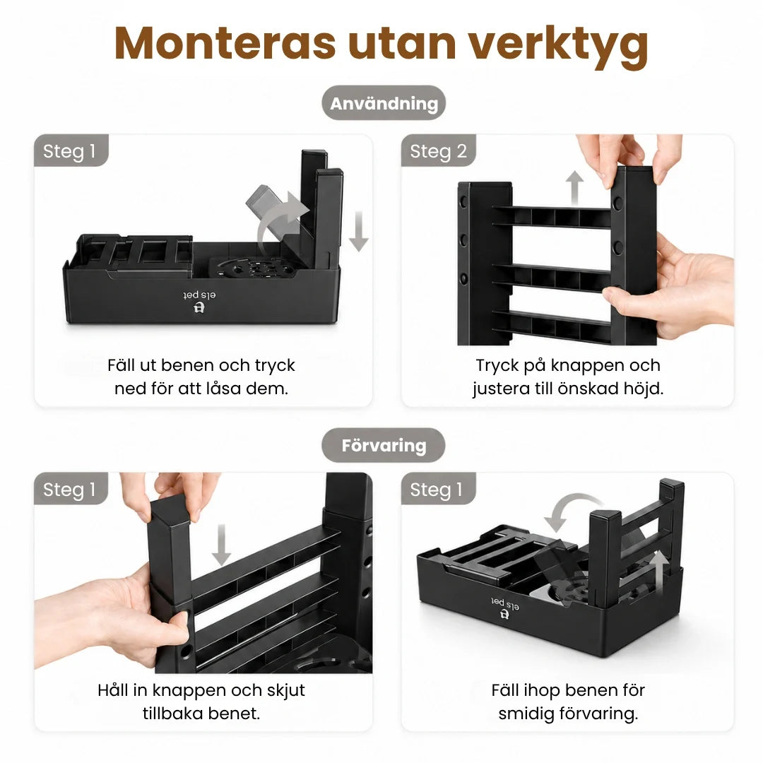 UpFeed Pro: den justerbara, upphöjda slowfeeder-skålen med antispill-kant för hund & katt.