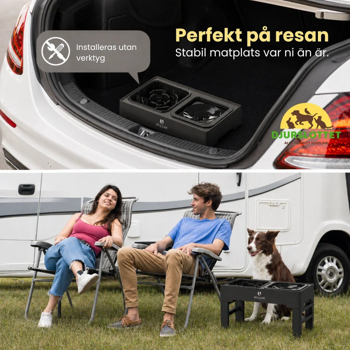 Förbättra hundens/kattens matplats med UpFeed Pro. Ergonomisk, upphöjd slowfeeder & antispill-funktion.