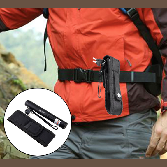 Hållbar uppladdningsbar laserpekare. Portabel gadget, grön laser, lång räckvidd för presentationer utomhus.