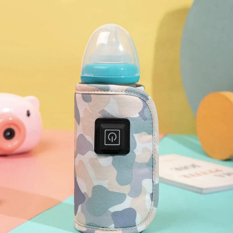 "USB mjölkvärmare för bekväm matning, kompakt design, justerbar temperatur, perfekt för resor och bärbar användning."