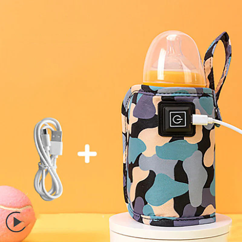 "USB mjölkvärmare för bekväm matning, kompakt design, justerbar temperatur, perfekt för resor och bärbar användning."