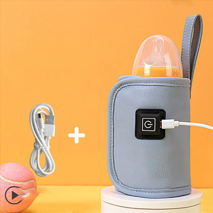 "USB mjölkvärmare för bekväm matning, kompakt design, justerbar temperatur, perfekt för resor och bärbar användning."