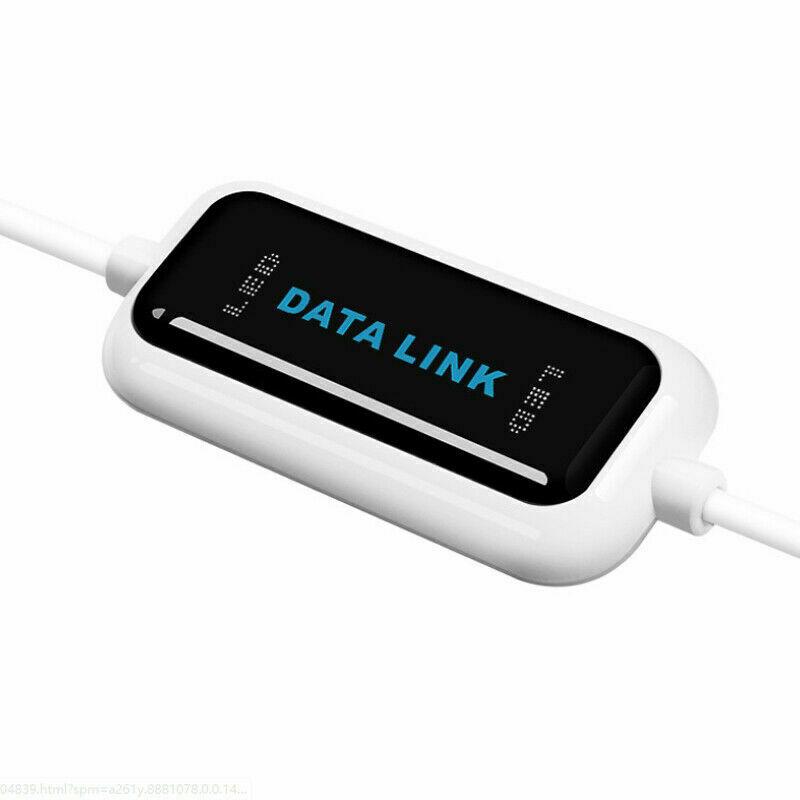"USB överföringskabel plug and play, svart 1,5 m, ansluten till två datorer för enkel filöverföring utan drivrutiner"