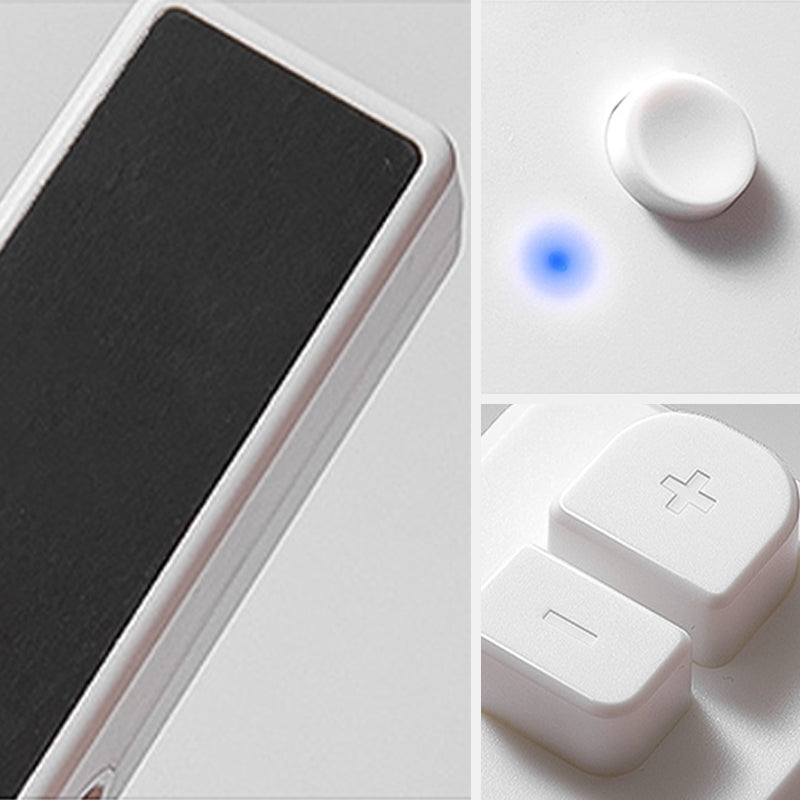 "USB-uppladdningsbar miniförseglare för kök, kompakt design, vit färg, för plastsäcksförsegling och skärning"