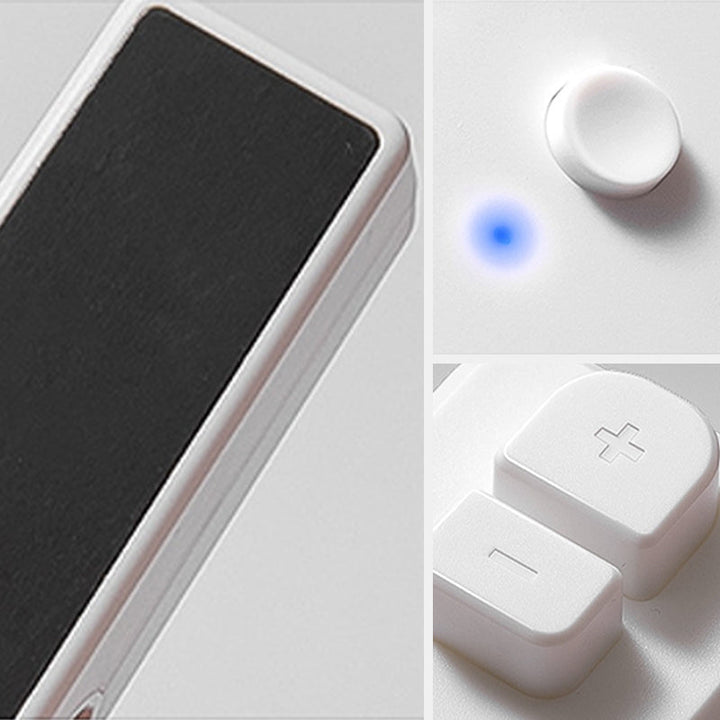 "USB-uppladdningsbar miniförseglare för kök, kompakt design, vit färg, för plastsäcksförsegling och skärning"