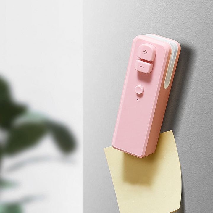 "USB-uppladdningsbar miniförseglare för kök, kompakt design, vit färg, för plastsäcksförsegling och skärning"