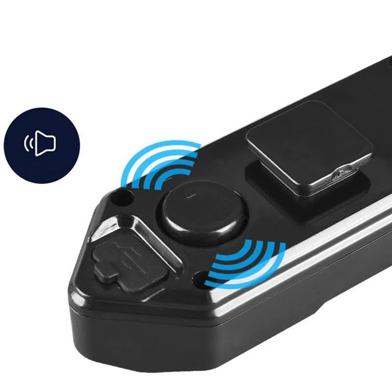 "USB-uppladdningsbart cykel bakljus med blinkers och horn, svart design, LED-ljus för säker cykling, vädertåligt."