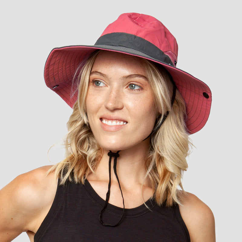 "UV-skyddande vikbar solhatt för kvinnor, elegant ventilerad mesh-design, justerbar passform, sommaraccessoar."