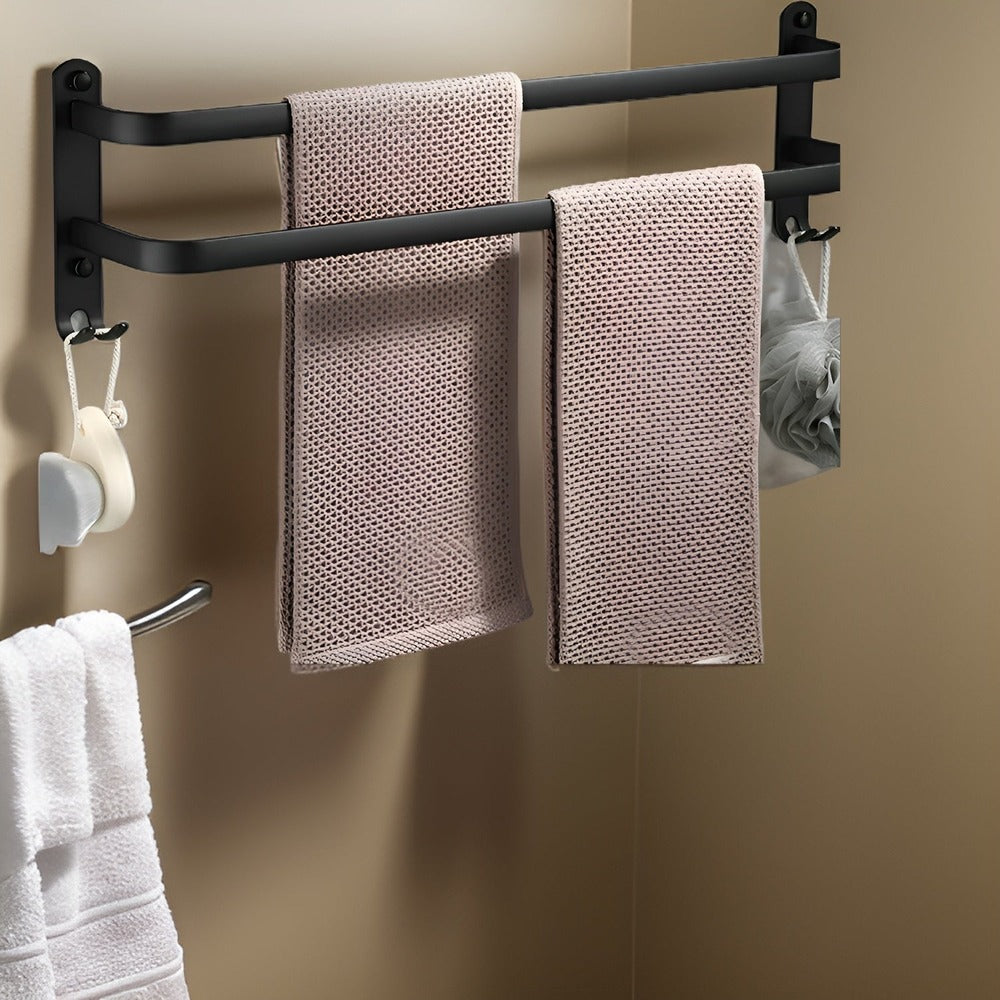 Förbättra badrumsinredningen med en modern väggmonterad handdukstork i robust aluminium.