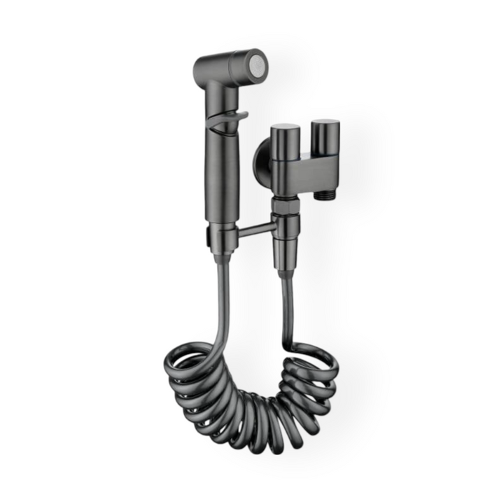 Fräsch och ren badrumsupplevelse med denna toalett-duschkran. Bidéfunktion för daglig hygien.