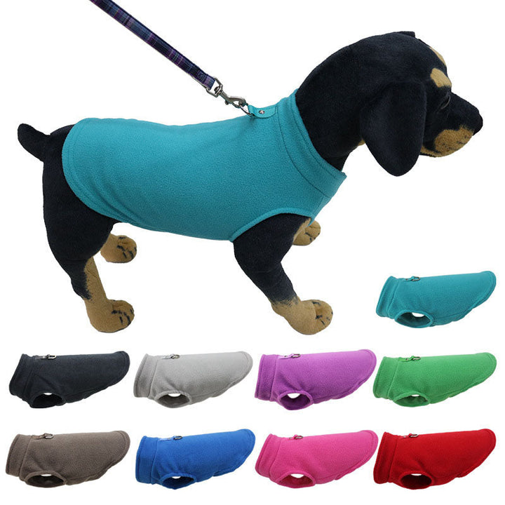 Värmande fleeceväst för hund, mjuk & bekväm. Perfekt hundkläder för kalla dagar.