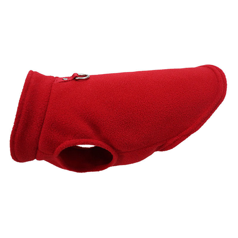 Praktisk hundväst i varm fleece. Bekväma hundkläder med D-ring, perfekt för utomhusaktiviteter.