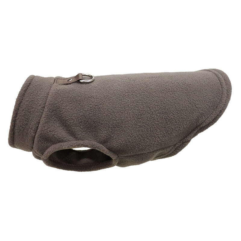 Ultramjuk hundväst i fleece, bekväm passform. Vinterkläder för mysiga hundar på promenad.