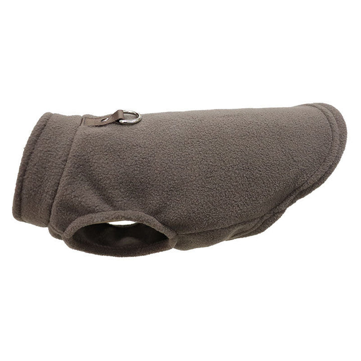 Ultramjuk hundväst i fleece, bekväm passform. Vinterkläder för mysiga hundar på promenad.