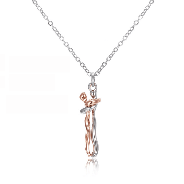 "Vackert par kram halsband i koppardesign, symboliserar evig kärlek och sammanhållning för älskare."