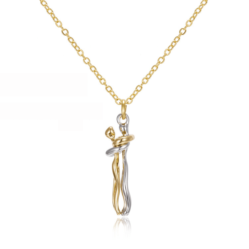 "Vackert par kram halsband i koppardesign, symboliserar evig kärlek och sammanhållning för älskare."