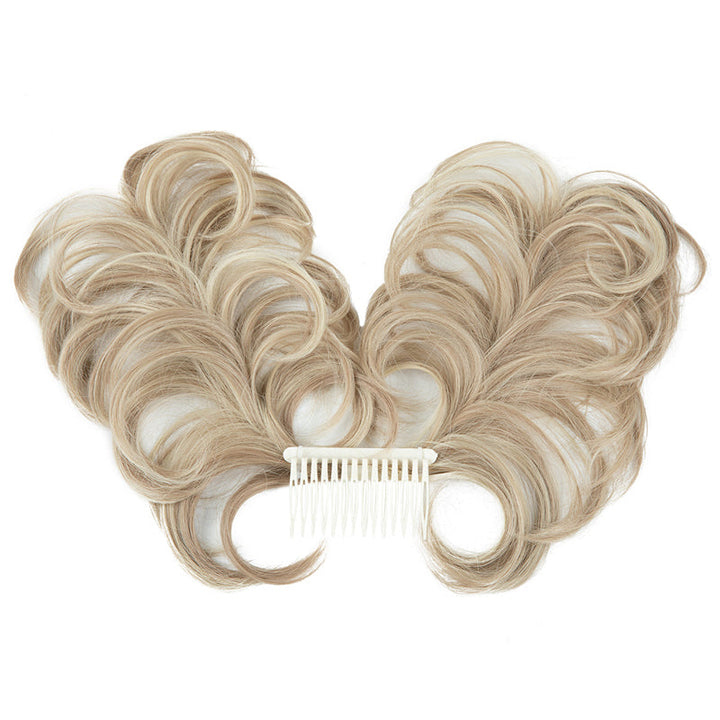 "Vågig dam håraccessoar med sidokam i lätt Japan-fiber, för enkel och chic hårstyling med elegant knut."