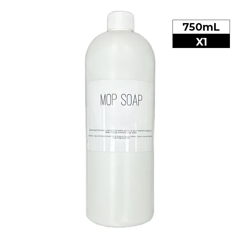 Väldoftande mopp-tvål i flaska, blommig och citrusdoft, för effektiv golvrengöring. Miljövänlig design, 750 ml.