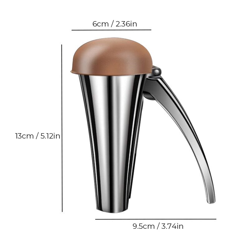 "Valnötsknäckare i zinklegering med ergonomisk design för enkel nötknäckning, hållbar och rostfri för köket"