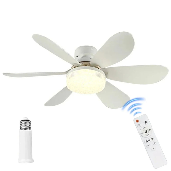 Modern Takfläkt med LED-belysning och Fjärrkontroll