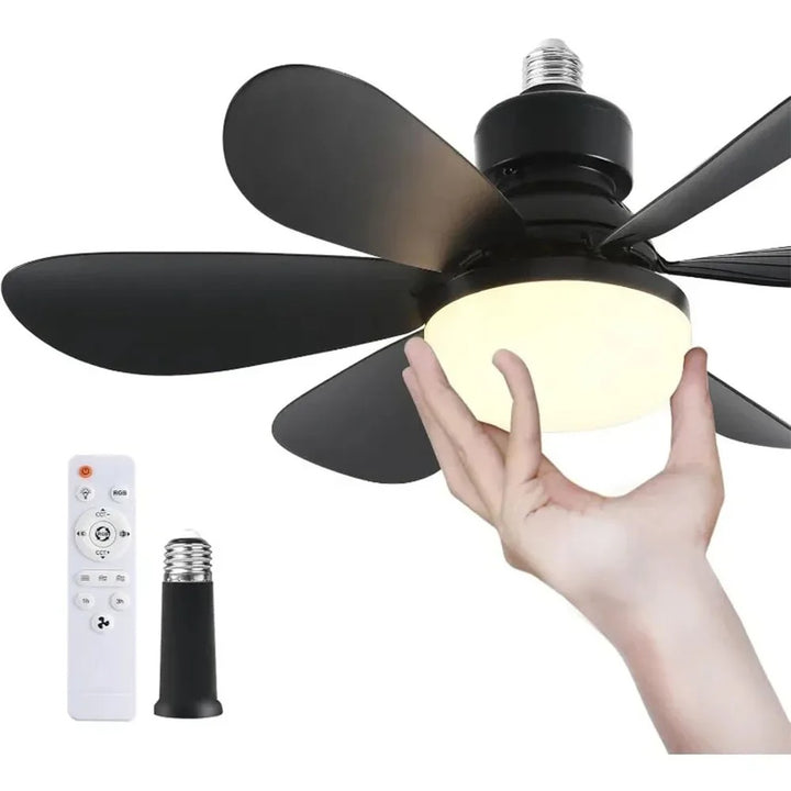 Modern Takfläkt med LED-belysning och Fjärrkontroll