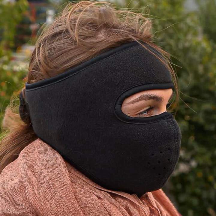 "Varm unisex fleece mask i flera färger, perfekt för skydd mot kyla och vind, tillverkad i mjuk polar fleece."
