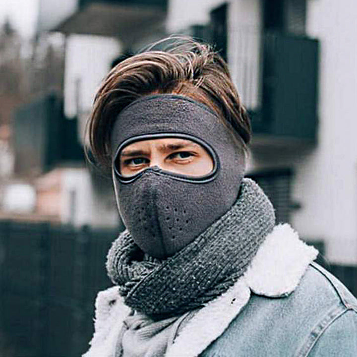 "Varm unisex fleece mask i flera färger, perfekt för skydd mot kyla och vind, tillverkad i mjuk polar fleece."