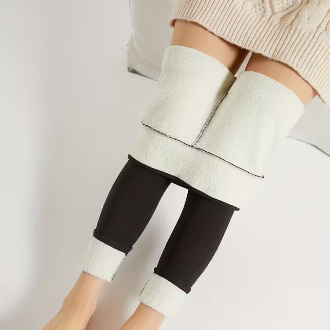 Mysiga och bekväma dam leggings, fodrade för värme under vintern. Ideal för vardagsbruk.