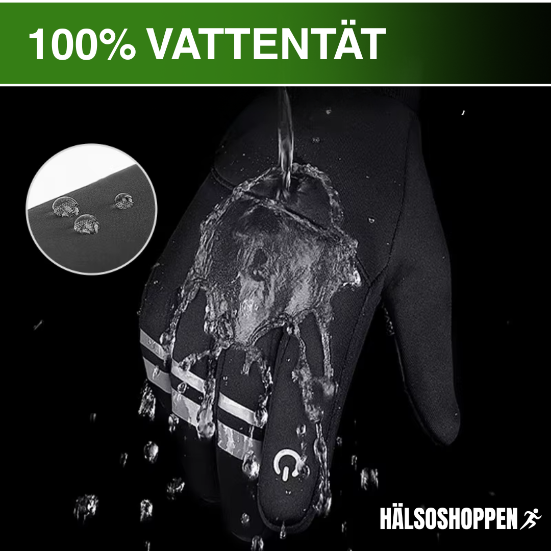 Varma unisex vinterarbetshandskar i svart och grått. Vindtäta & vattentäta för snö & kylarbeten.