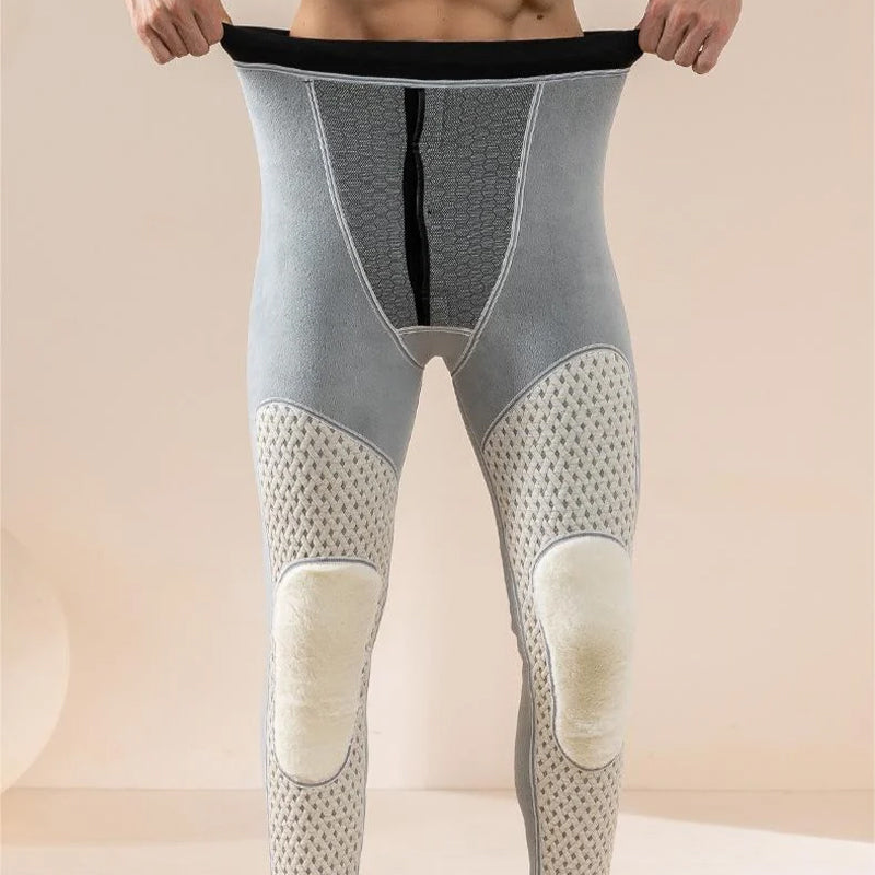 "Värmebevarande termobyxor för män med ultra mjuk fleece, grafenuppvärmning och stilren design."