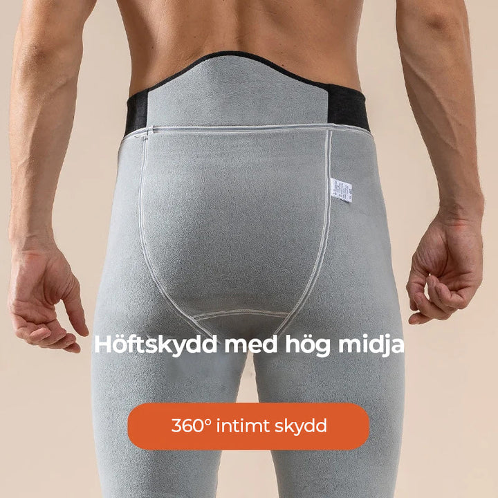 "Värmebevarande termobyxor för män med ultra mjuk fleece, grafenuppvärmning och stilren design."
