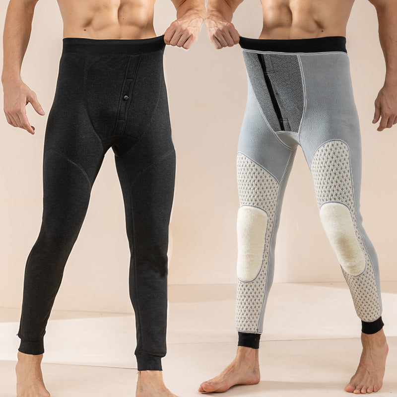 "Värmebevarande termobyxor för män med ultra mjuk fleece, grafenuppvärmning och stilren design."
