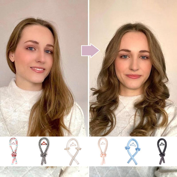 "Värmefri hårrullare för kvinnor med satinfinish, perfekt för mjuka, glänsande lockar utan värmeskador."