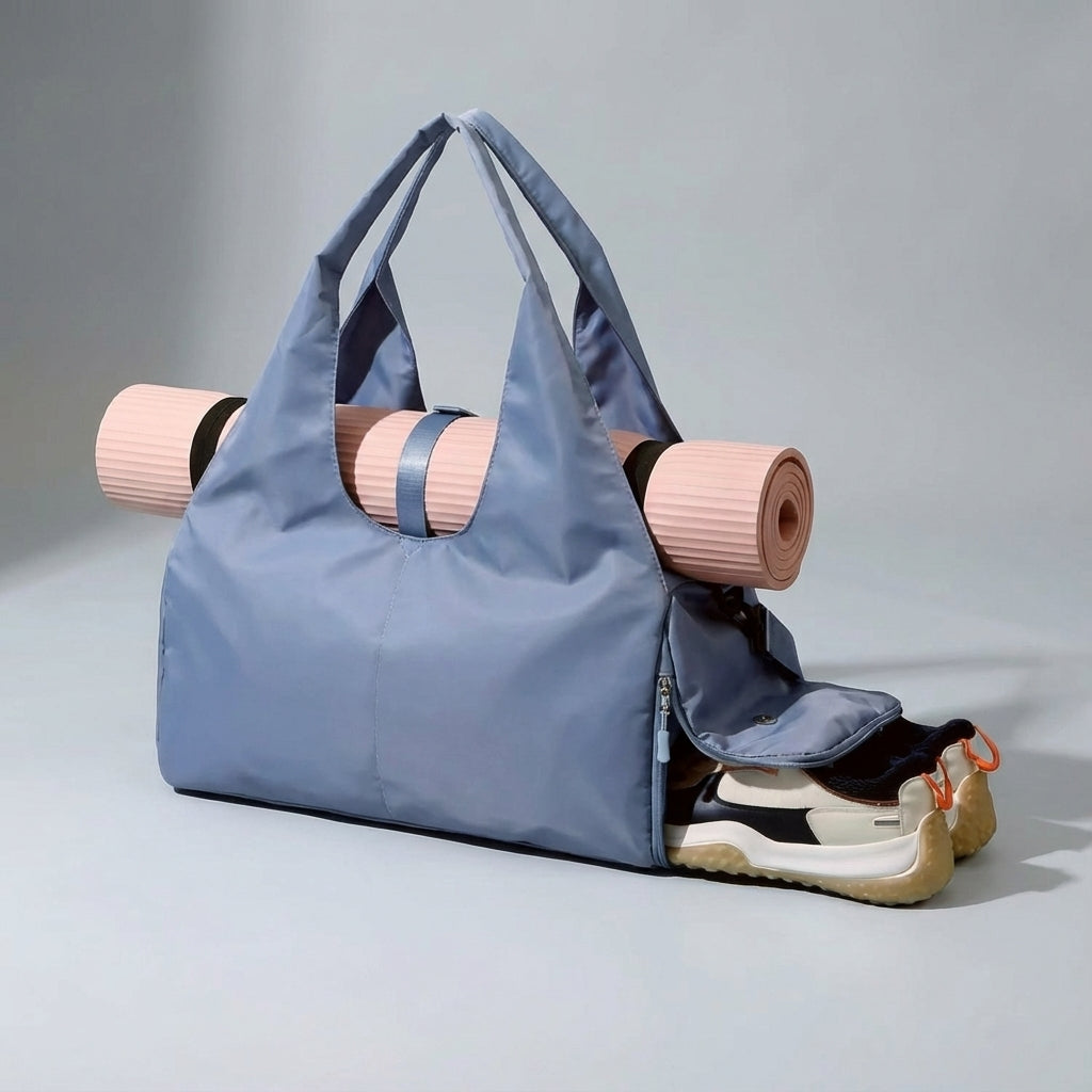 Modern unisex yogaväska/gymväska med smarta fack. Vattenavvisande & hållbar för aktiv livsstil.