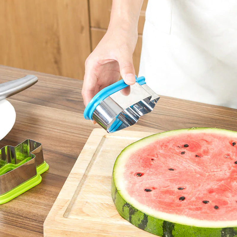 "Vattenmelonformad isglassform i grön och blå ABS-plast, perfekt för sommarlovets festliga isglassar och kalaspyssel."