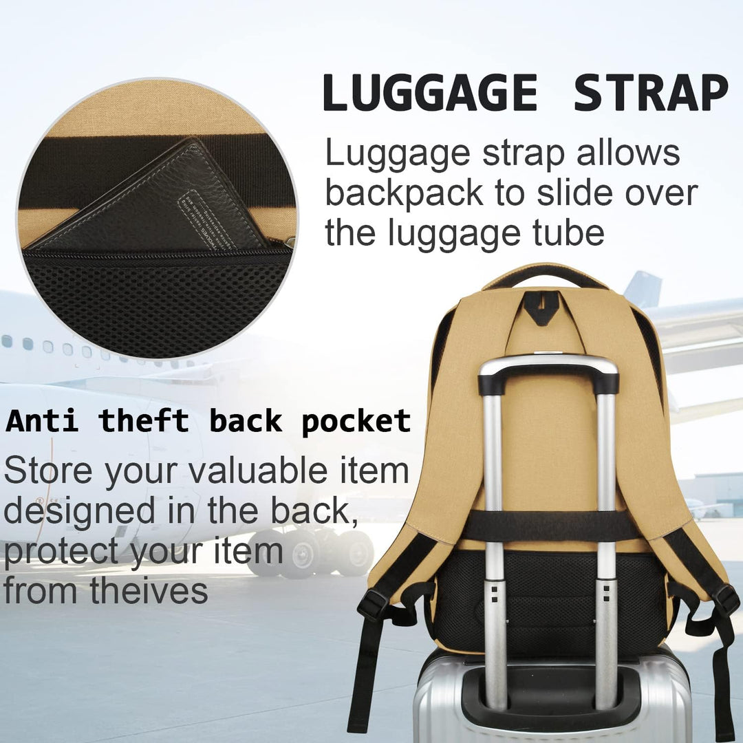 Stöldsäker USB-ryggsäck, vattentålig för stad och natur.