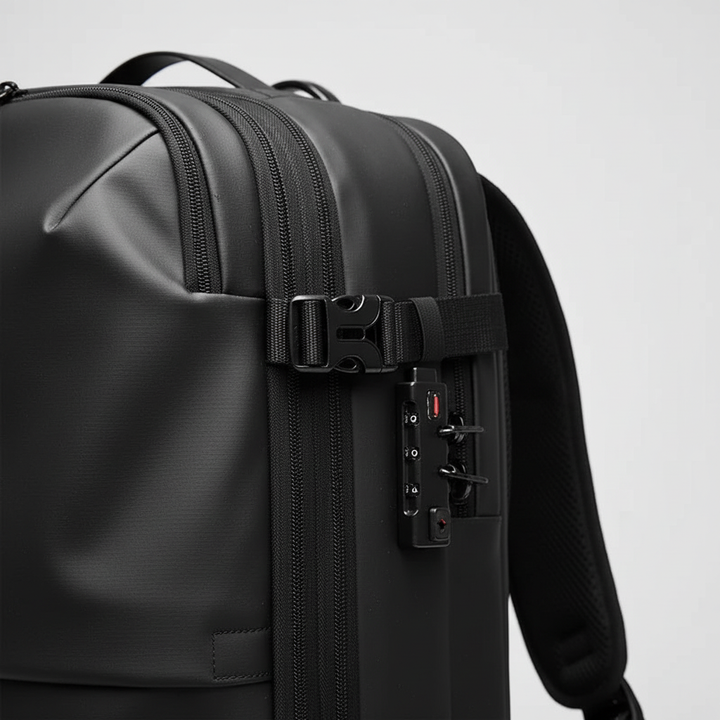 ExpandPack vattentät ryggsäck för resor & vardag. Utbyggbar design med gott om plats, säkert laptopfack.