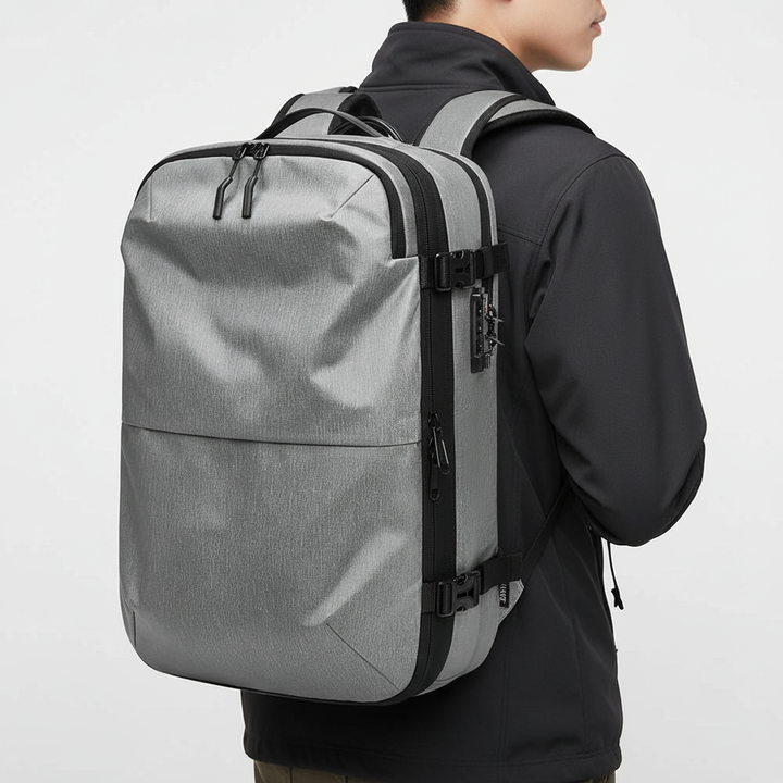 Vattentät ExpandPack ryggsäck med smart organisering. Håller laptop & tillhörigheter säkra för resor & skola.