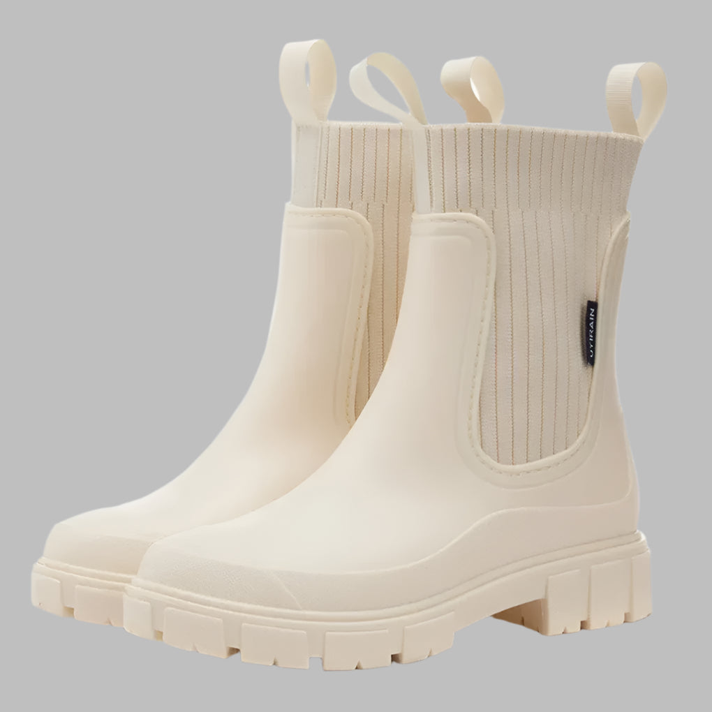 Dam Chelsea-stövlar, vattentäta för höst & vår. Lätta & bekväma slip-on skor, idealiska i regn.