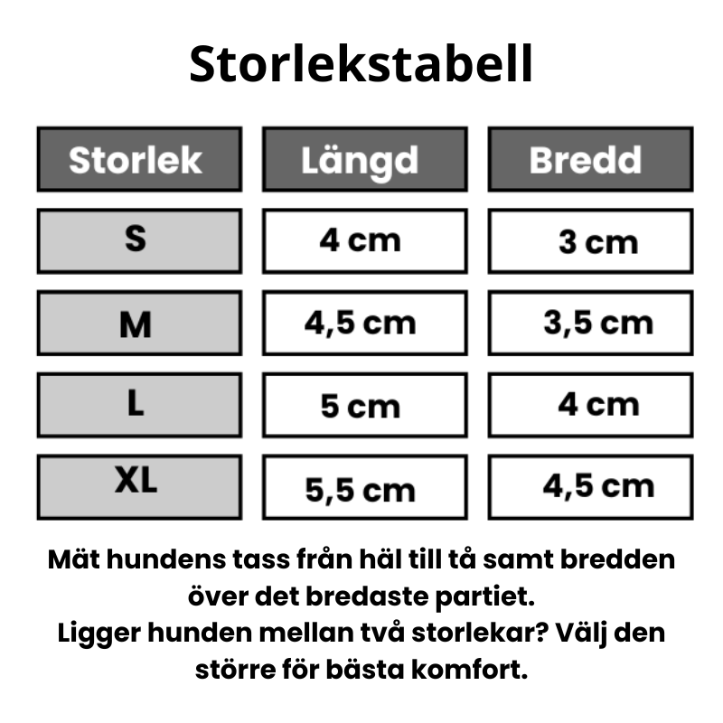 Bekväma och vattentäta hundskor för säkra promenader. Slitstarka tasskydd för alla underlag & väder.