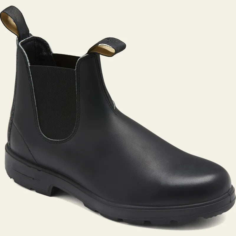 Herr Chelsea-stövlar, vattentäta slip-on i brunt. Idealiska för alla väder och bekväma herrmode stövlar.