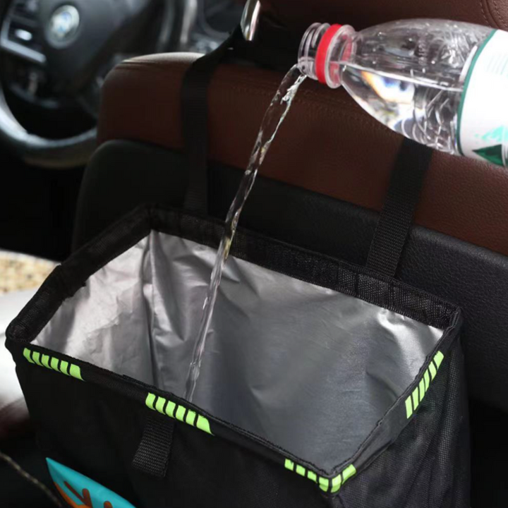 "Vattentät bilförvaringsväska med justerbara remmar, elegant design, oxfordmaterial, för ren och organiserad bilinteriör."