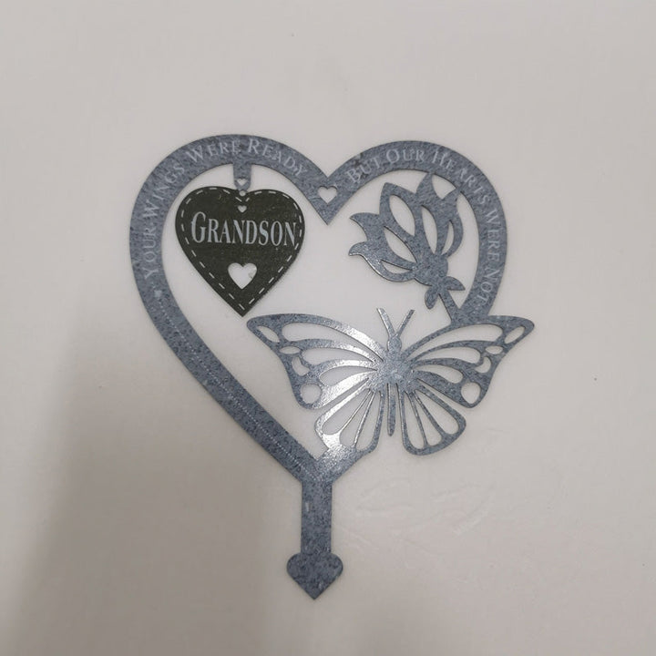 "Vattentät fjärilsskylt i korrugerad plast, med blomdekor för trädgårdsdekoration, mäter 16x14x5 cm."