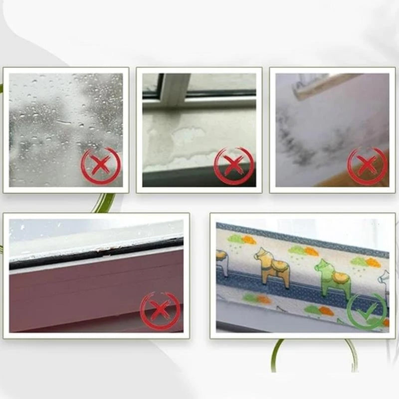 "Vattentät kökstätningstejp non-woven självhäftande, grå tejp med molnmotiv, perfekt för skydd mot fukt i hemmet."