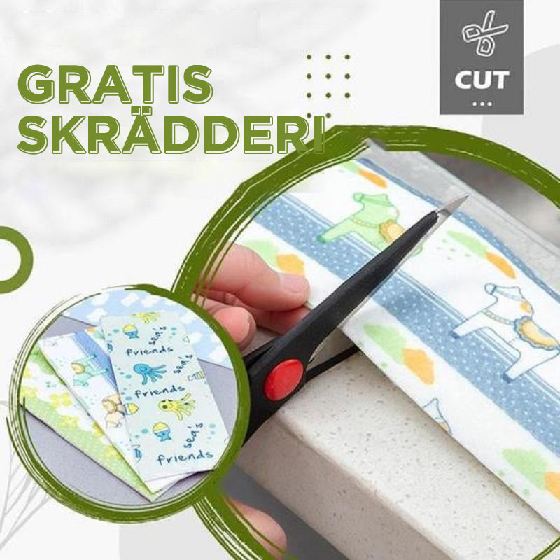 "Vattentät kökstätningstejp non-woven självhäftande, grå tejp med molnmotiv, perfekt för skydd mot fukt i hemmet."