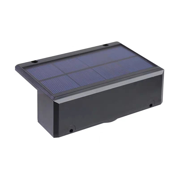 Vattentät LED-solvägglampa, IP65, utomhusbelysning, automatisk sensor, elegant design för dörrar och trädgårdar.