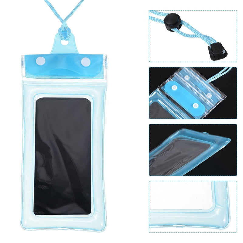 Vattentät mobilväska för vattensporter, PVC-material, högtransparens pekskärm, inkl. nyckelband, skyddar mot vatten.