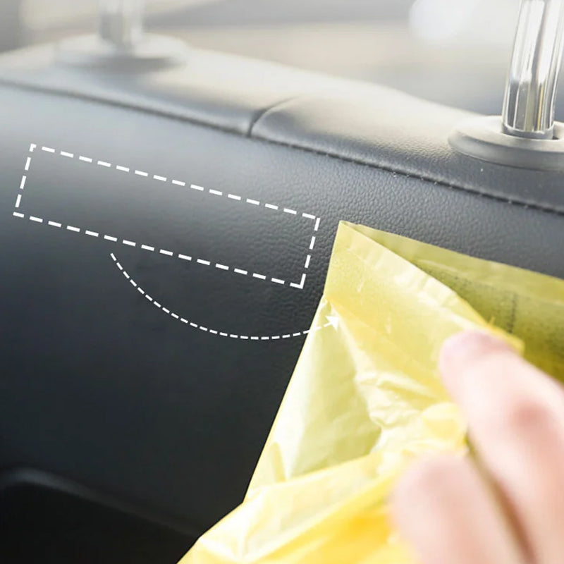 "Vattentäta självhäftande soppåsar 20x26 cm i gul PE, perfekt för kök och badrum, stark vidhäftning och läcksäker."